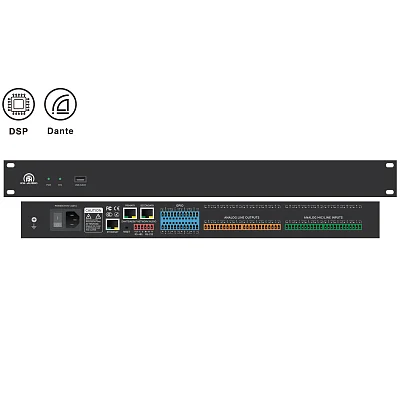 RH-AUDIO RH-DSP88D Цифровой аудиопроцессор DSP 8х8 с поддержкой Dante