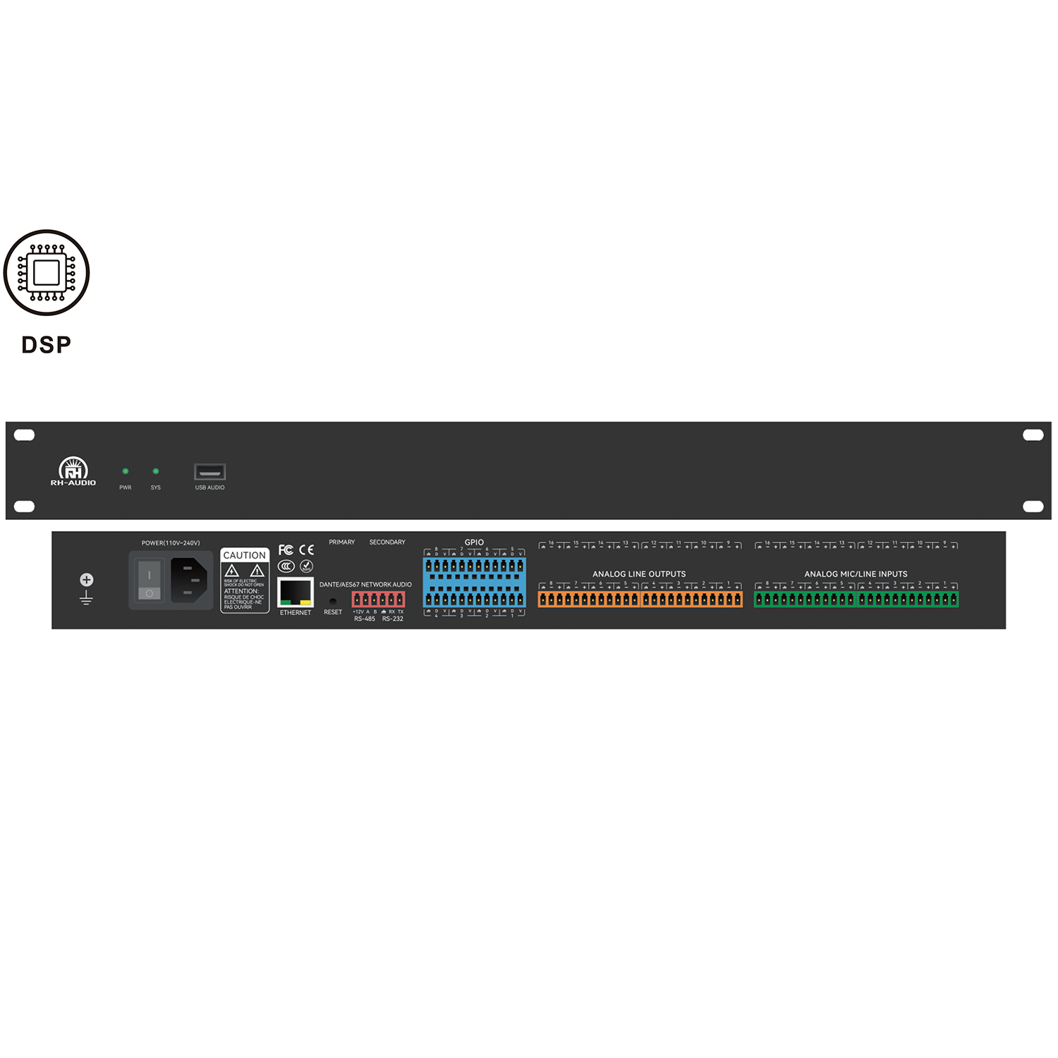 RH-AUDIO RH-DSP88 Цифровой аудиопроцессор DSP 8х8